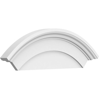 28"W x 12"H x 2-3/4"P Arched Architectural Grade PVC Pediment