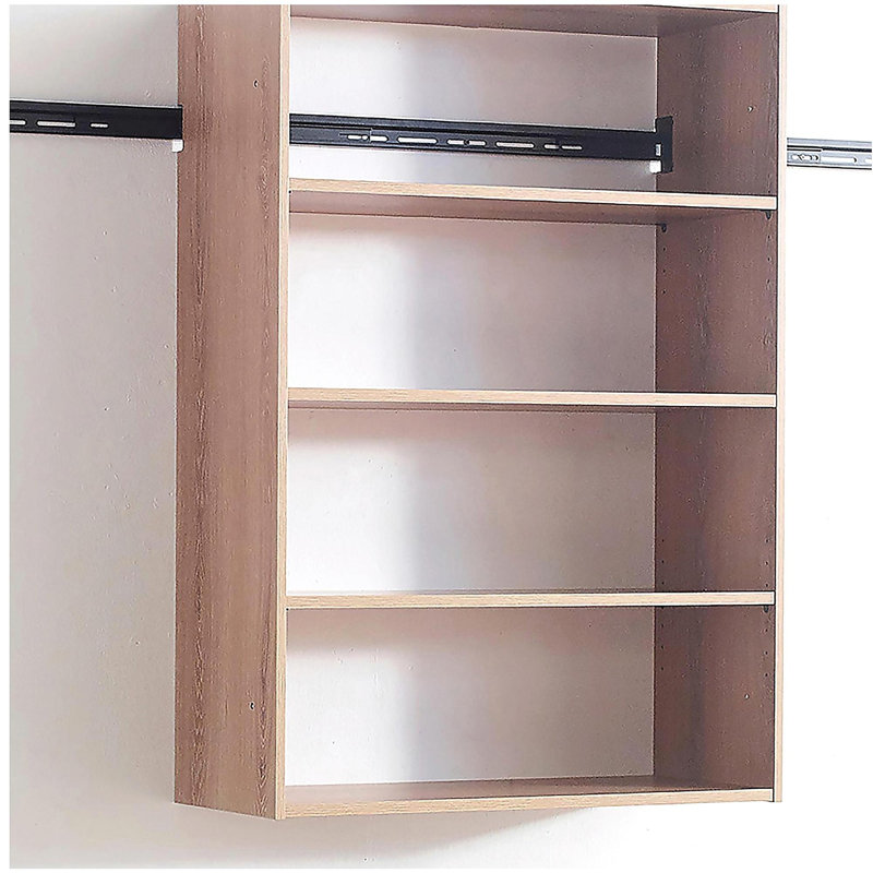Devi Oak Wall Mounted Wood Closet System