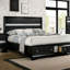1pc lit grand contemporain noir 1pc