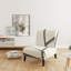 Fauteuil de chambre rembourré minimaliste noir et blanc IV