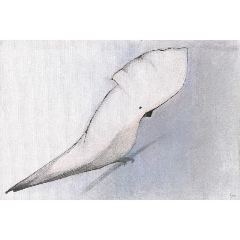 Handmade White Cockatoo Print on Wrapped Canvas, 20" x 14"