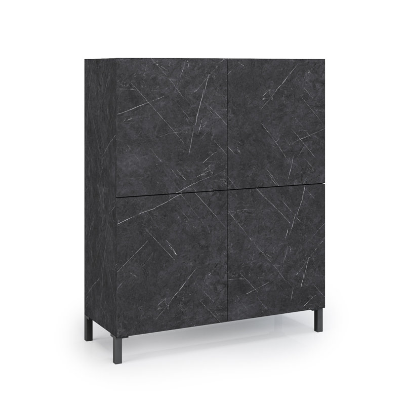 Daekwan 228.6cm Sideboard, Black Marble