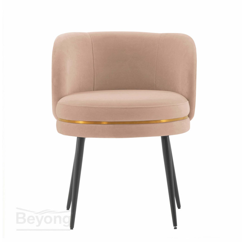 Chaise en velours Kaya, Naturel
