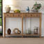 Console Old Pine avec 4 tiroirs et tablette ouverte incluse-1495497280