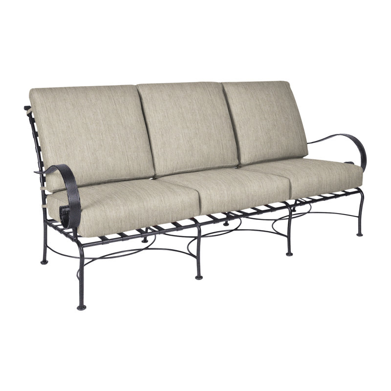 Classico Outdoor 3 - Seat Patio Sofa, Graphite, Alcazar Redwood