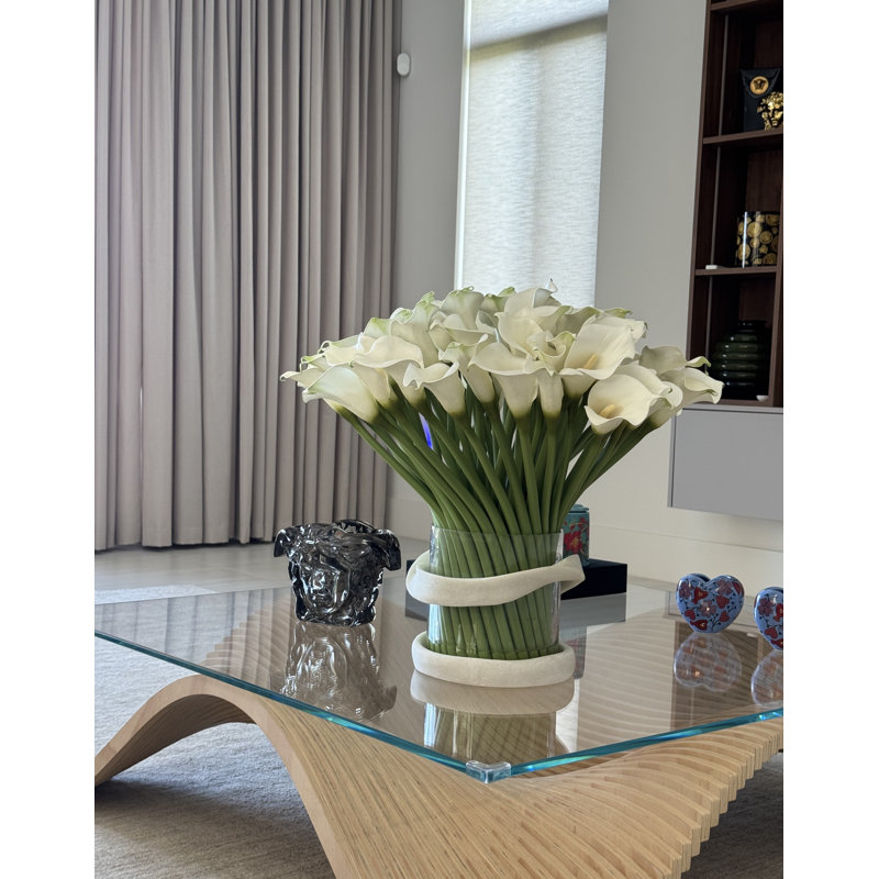 Calla Lilies In Vitra Hurricane Vase