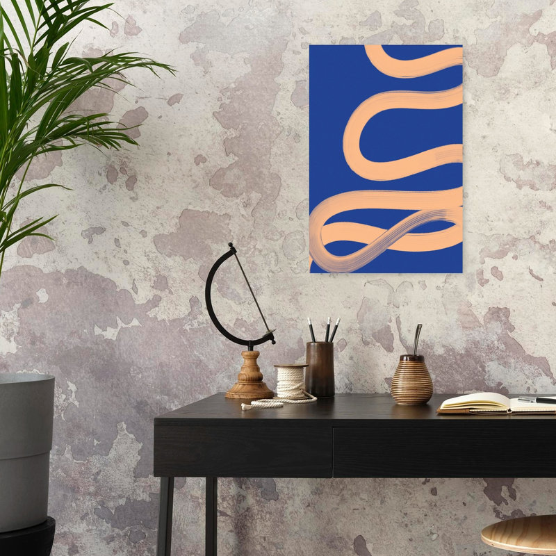 Flowing Harmony Abstract Colorful Contemporary Wall Art Print 1 Piece Wrapped Canvas Wall Art, 60.96cm H x 40.64cm W