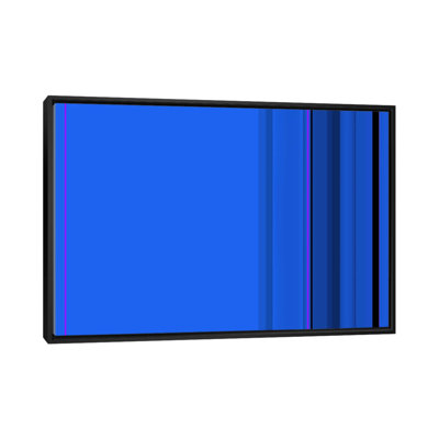 Art sur toile rayée bleu véritable