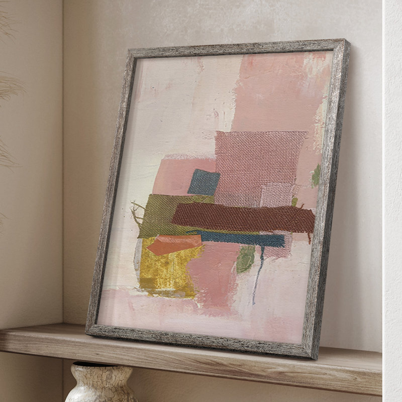 Patchwork I, reproduction encadrée - bois massif, H 11 po x l 9 po