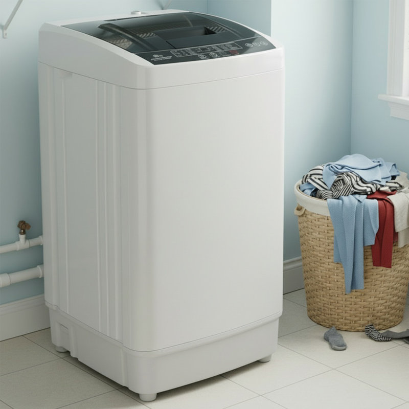 Nina Portable Washing Machine, 18.7Lbs Capacity Full-Automatic Portable Washer, 2.4Cu.ft Washer And Dryer Combo With Drain Pump, Led Display, 10 Programs & 4 Water Levels For Apartment Dorm Rv