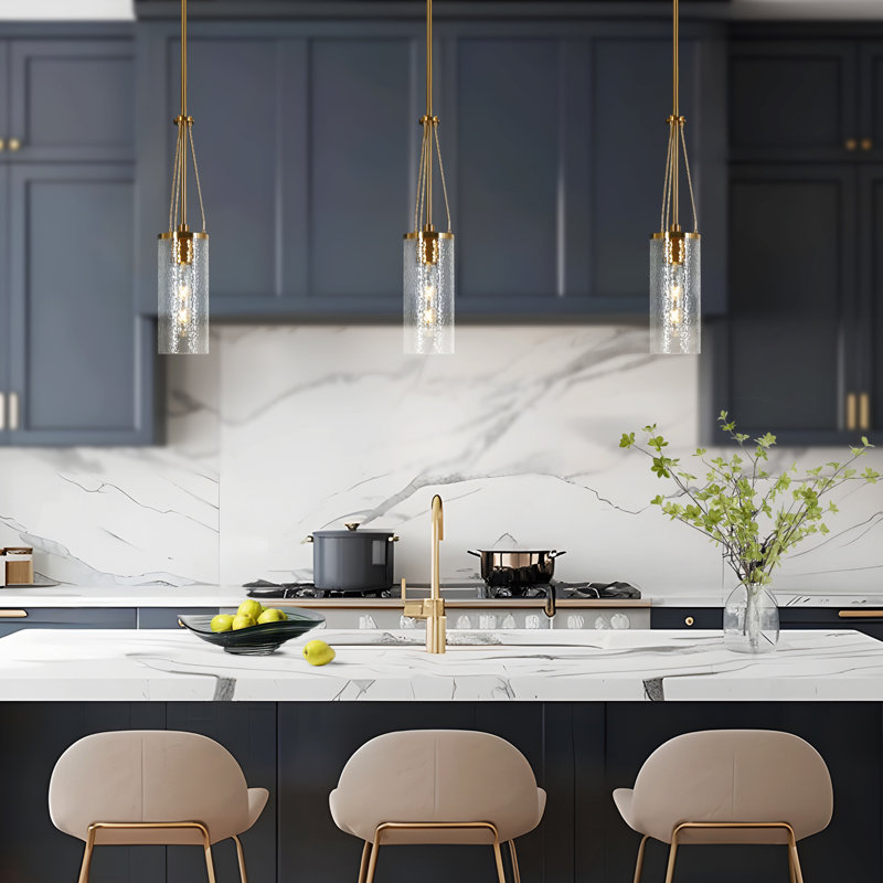 Aeronwen 1-Light Dimmable Island Pendant with Sloped Ceiling Adapter