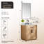 Ensemble de meuble-lavabo simple 30 po brun clair avec grain Dejean