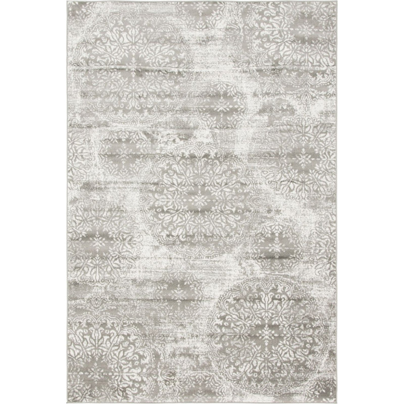 Oneita Floral Indoor Rug, Rectangle 4' x 6'