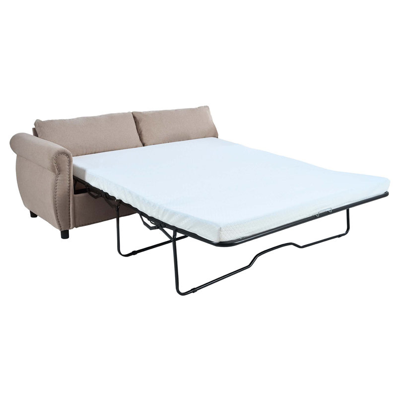 Versatile 2-in-1 Sofa Bed with Large Mattress for Home Spaces, Beige