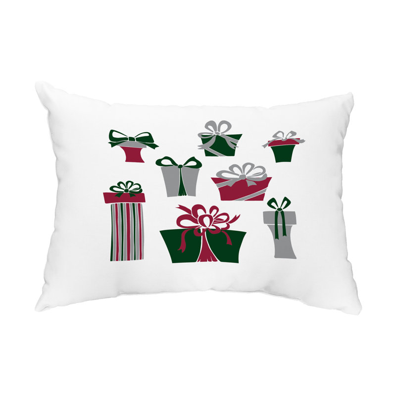 Outdoor Reversible Throw Pillow, White