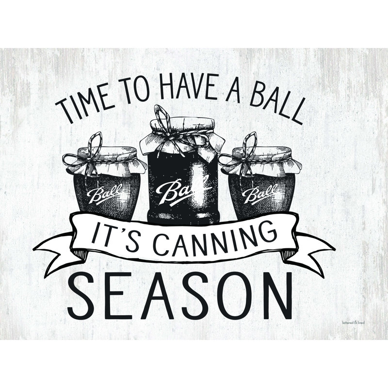 «Canning Season», art textuel sur toile tendue, H 12 po x l 16 po