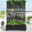 Boîte à fleurs mobile en fer (1 pièce) - Jardin surélevé surélevé avec écran d'intimité en treillis capacité de 38 gallons