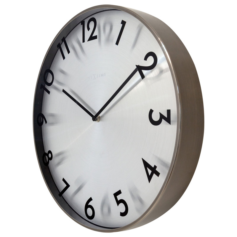 Metal Wall Clock, Grey