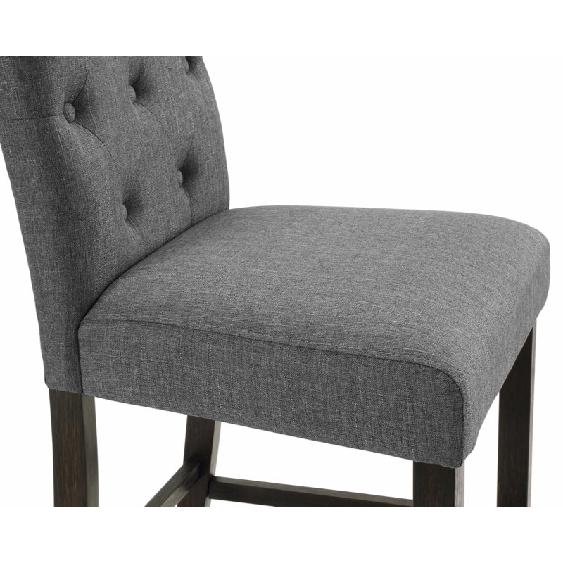 Tabouret de comptoir Caprisha, Bleu, Noir, Tabouret de bar (siège d'une hauteur de 29,7 po)