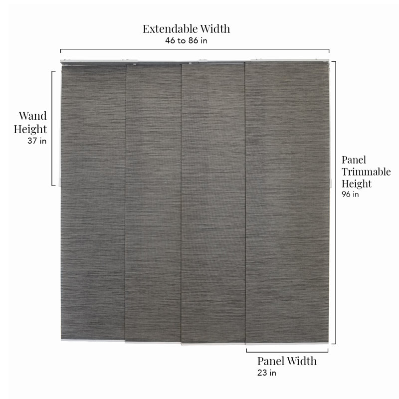 Semi Sheer Paper Vertical blind, Ice Gray