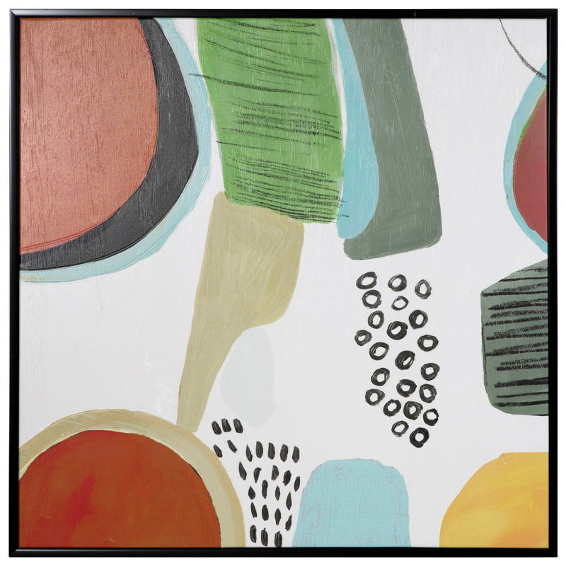 Joyous I, Light Natural, 30" H x 30" W, Framed Print