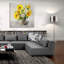 «Sunflower Still Life 1 On Grey» par Danhui Nai, art mural en verre acrylique-1948292520