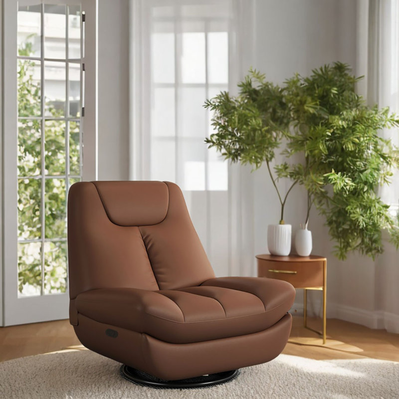 Fauteuil inclinable pivotant Emberlei, Brun