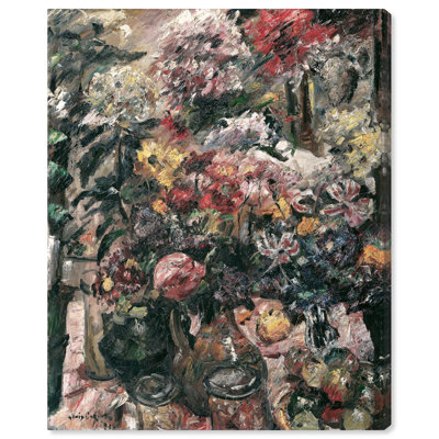 «Chrysanthemums Amaryllis», art floral rétro sur toile par Art Remedy