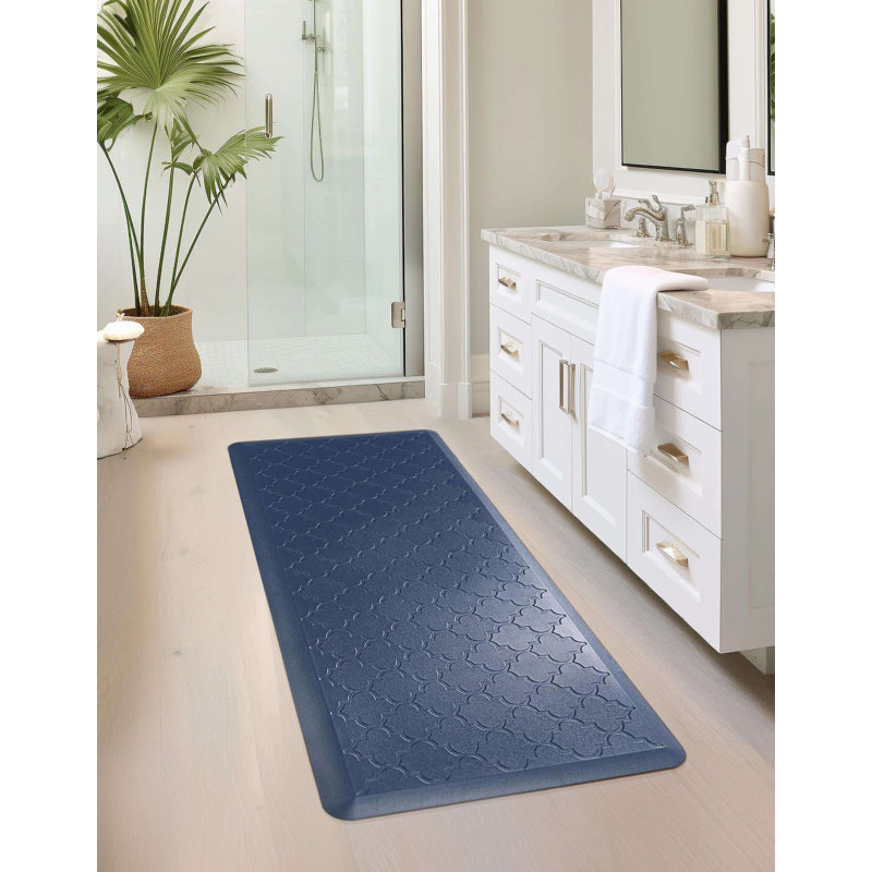 Tapis de cuisine antidérapant Bayonville, Rectangle 2 pi x 5 pi, Bleu marine