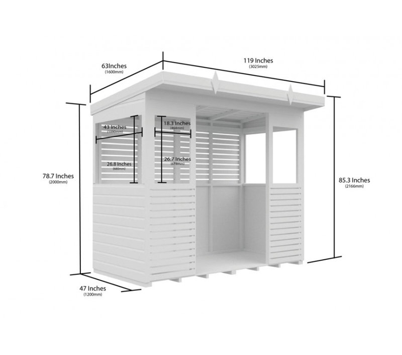 8 x 4 BBQ/Outdoor Kitchen Shelter