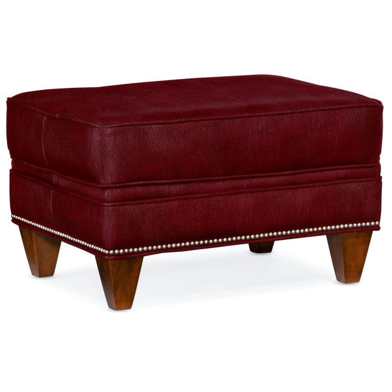 Reddish Ottoman, Nickel, New Classiques, Rio Mineral Genuine Leather