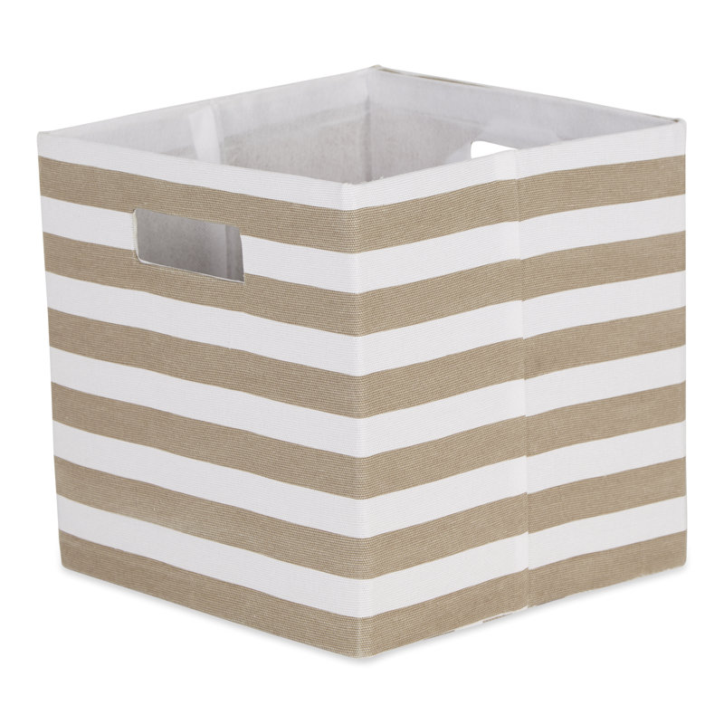 Tissu rayé cube, H 12,9 po x l 12,9 po x P 12,9 po, Pierre