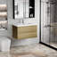 Meuble-lavabo flottant 36 po avec lavabo, meuble-lavabo mural moderne 36 po avec lavabo en résine et tiroirs à fermeture en douceur-102299683
