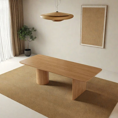 All solid wood ash dining table
