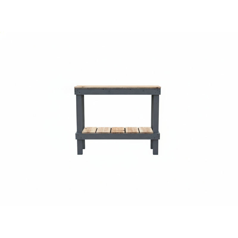 Topher 35'' Solid Wood Console Table, Brown/Gray