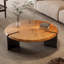 Table basse luxueuse de couleur noyer clair-1819894219