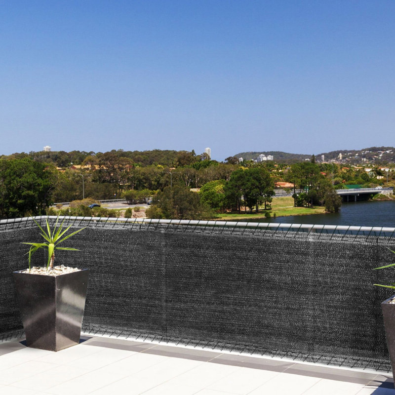 Uptal Vinyl Yard/Privacy Fence, Anthracite, 100cm H x 600cm W x 0.2cm D
