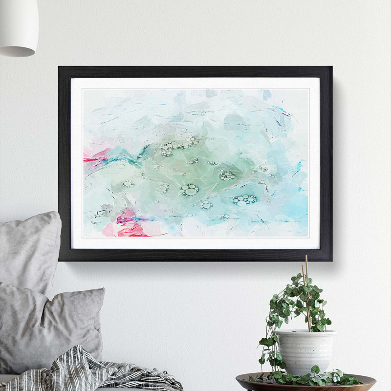 Pleasures in Abstract - Picture Frame Painting Print, 50cm H x 76cm W x 2cm D, Black