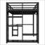 Structure de lit double pleine grandeur avec garde-robe intégrée-236022534-236022529