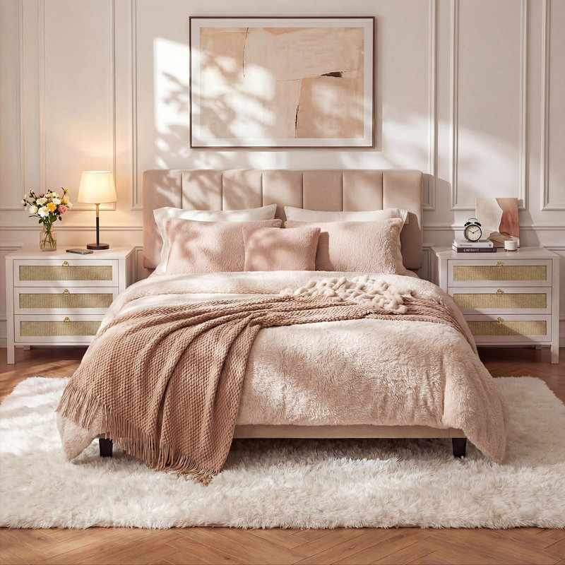 70cm W Solid Wood Bedside Table