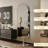 Black Modern Solid wood rotating bookshelf