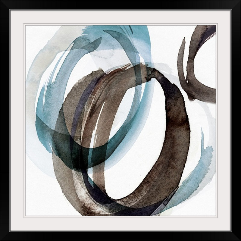 « iii » par pi galerie,, reproduction d’art Overture, Cadre noir, H 24 po x l 24 po x P 1 po