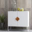 Buffet 2 portes à poignée carrée en bois massif - E1 stable et structure en fer, rangement peu encombrant pour salle de sport, cuisine, meuble télé, assemblage simple avec fer, sous-sol, une tablette à l'intérieur facile
