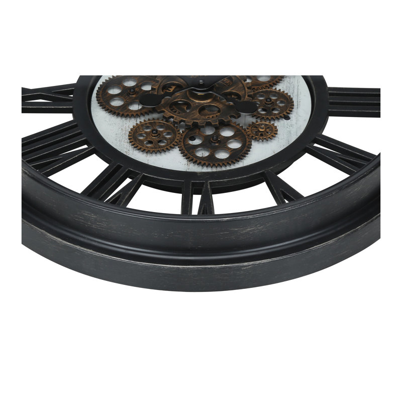 Horloge murale ronde en métal de 20 po VEnik