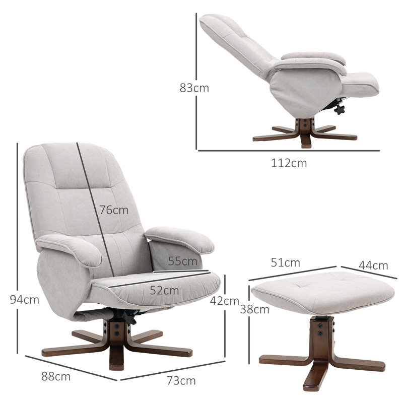 73cm Wide Swivel Standard Recliner