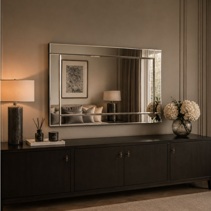 Maura Rectangle Wall Mirror, 120cm H x 80cm W