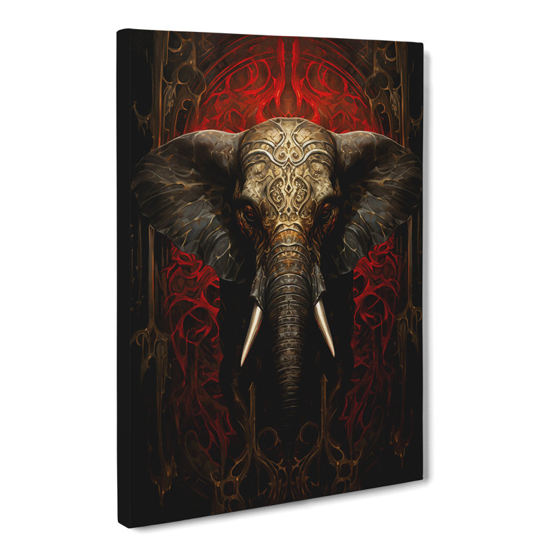 Elephant Gothic - Print on Canvas, 60cm H x 40cm W x 3cm D
