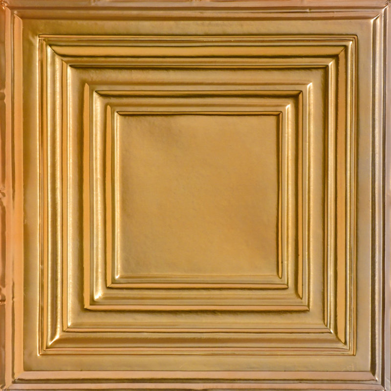 Williamsburg 2 ft. x 2 ft. Drop-in Tin Ceiling Tile, Lincoln Copper