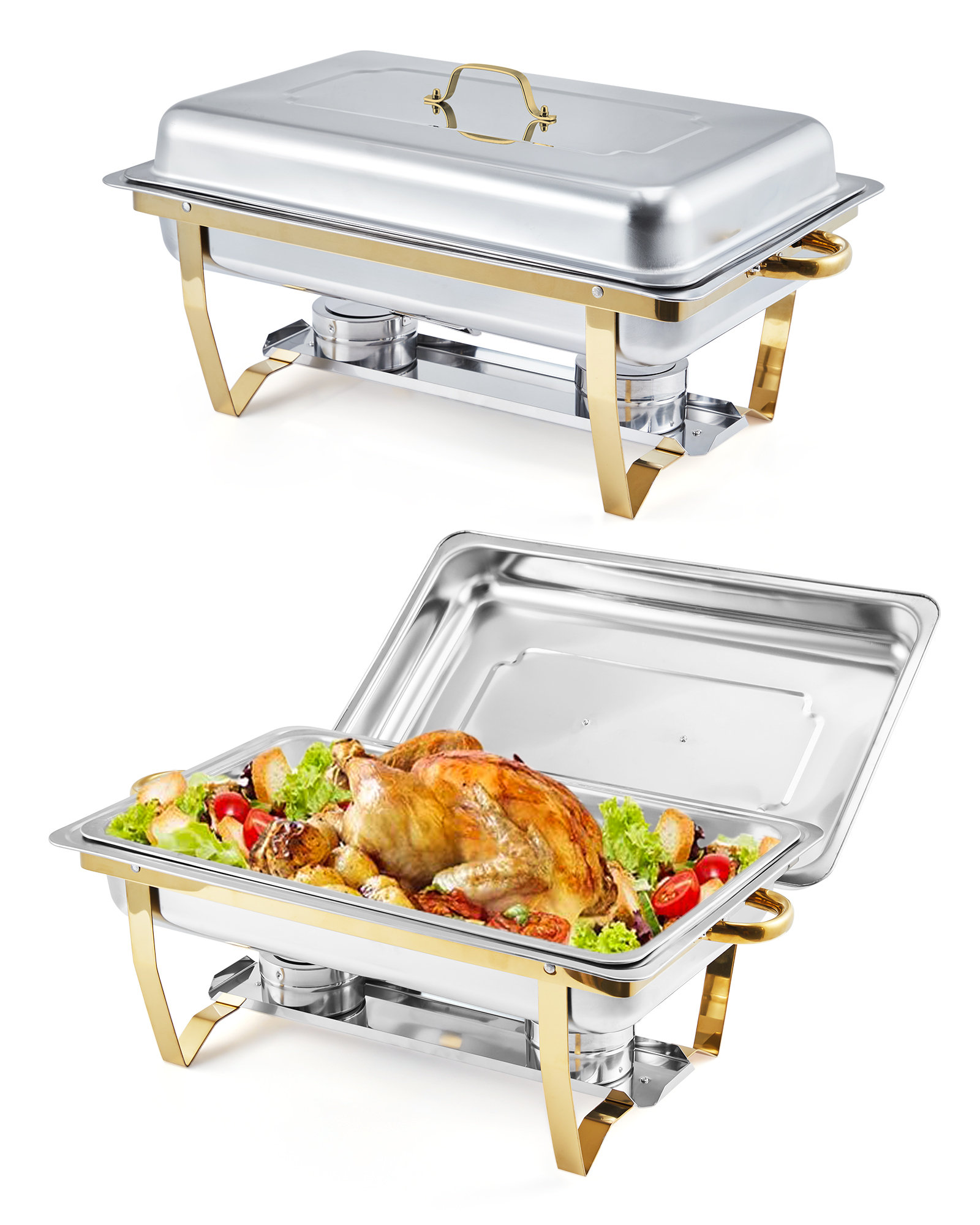 Mercer41 High-quality 8QT Stainless Steel Chafing Dish Buffet Set ...