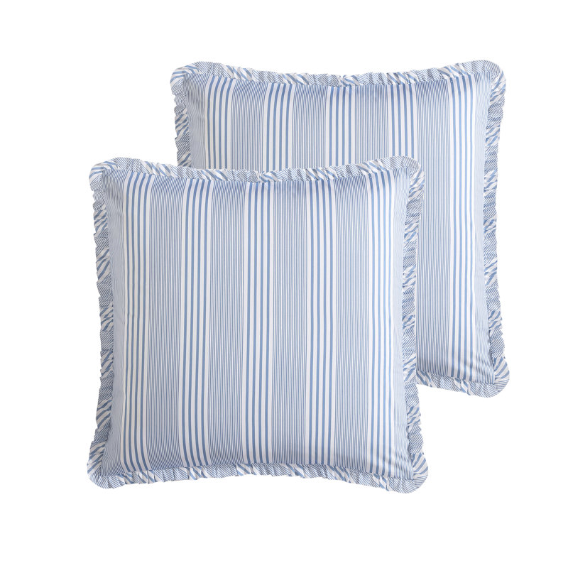 Indigo Blue Floral Cotton Full/Queen Bedspread Cover Set